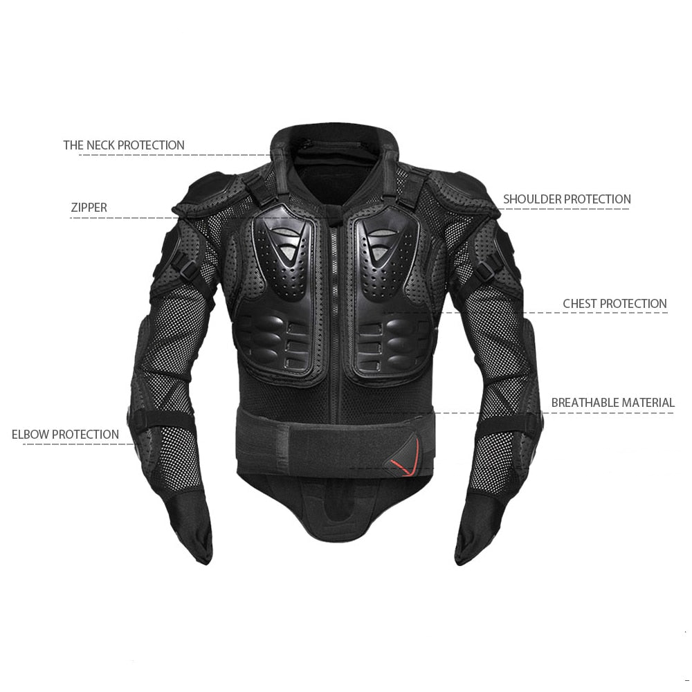 Adult Motorcycle Body Armor With Neck Protector